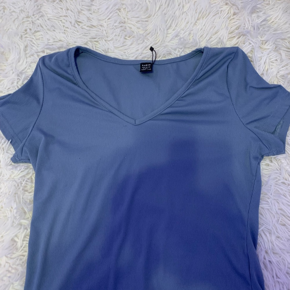 shein blue top